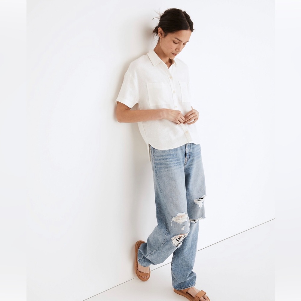 Madewell Breezewoven Beachside Shirttail Top